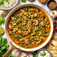 Mushroom and Pea Curry