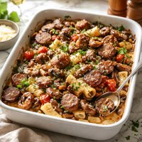 Mushroom and Sausage Bake
