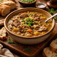 Mushroom and Split Pea Soup