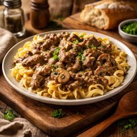 Mushroom and Steak Stroganoff Slow Cooker