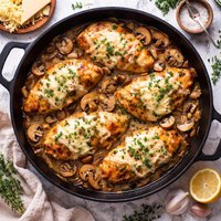 Mushroom and Swiss Chicken Skillet
