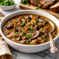 Mushroom and Vegetable Gravy for Pork Roast