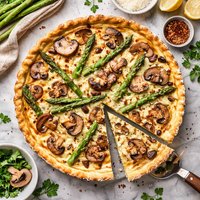 Mushroom Asparagus Quiche
