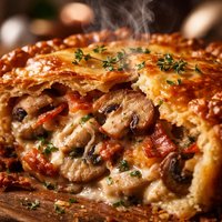 Mushroom Bacon Pie