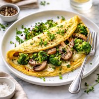 Mushroom Broccoli Omelet