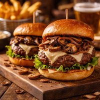 Mushroom Cheeseburgers