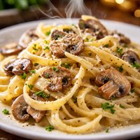 Mushroom Cream Pasta