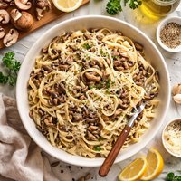 Mushroom Fettuccine Alfredo
