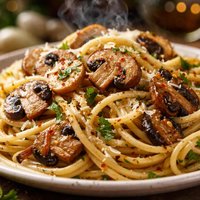 Mushroom Garlic Pasta