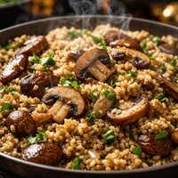 Mushroom Millet Pilaf