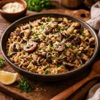 Mushroom Orzo Pilaf