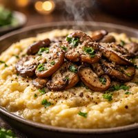 Mushroom Parmesan Polenta