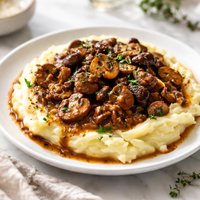 Mushroom Ragout Serve with Mashed Potatoes