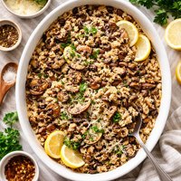 Mushroom Rice Baked