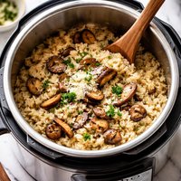 Mushroom Risotto in Pressure Cooker