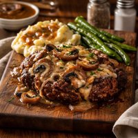 Mushroom Swiss Chopped Steak