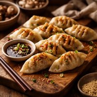 Mushroom Tofu Jiaozi Chinese Dumplings