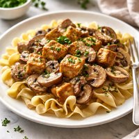 Mushroom Tofu Stroganoff