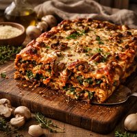 Mushroom Veggie Sausage Lasagna