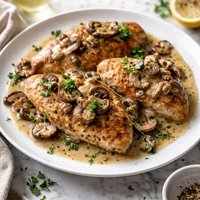 Mushroom Wine Sauced Chicken