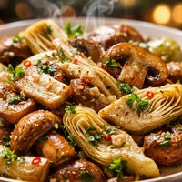 Mushrooms and Artichoke Hearts Vinaigrette