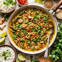 Mushrooms and Cilantro Curry
