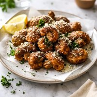 Mushrooms I Funghi Fritti Col Formaggio Parmigiano