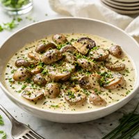 Mushrooms in Chive Cream