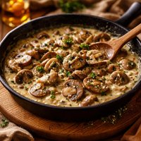 Mushrooms in Creamy Wine Sauce