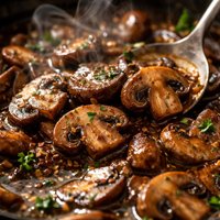 Mushrooms in Wine