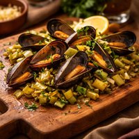 Mussels and Sweet Leeks