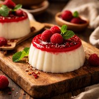 Must Try Low Fat Raspberry Dessert Panna Cotta Ish