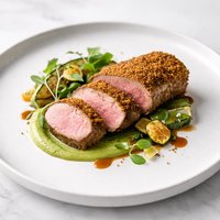 Mustard Coated Lamb Loin
