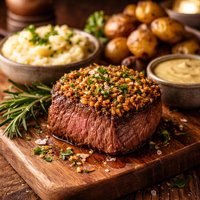 Mustard Crusted Filet Mignon
