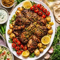 Mustard Glazed Butterflied Leg of Lamb