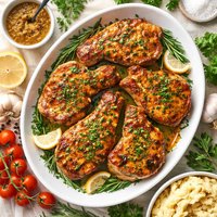 Mustard Glazed Pork Chops
