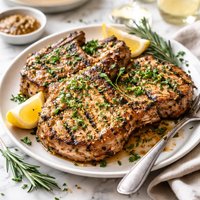 Mustard Herb Grilled Pork Chops