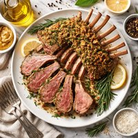 Mustard Rosemary Rack of Lamb