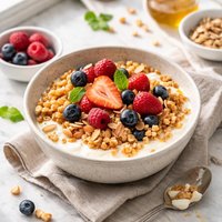 My Everyday Lunch Puffed Wheat and Yogurt