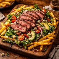 My Favorite Steak Salad with French Fries