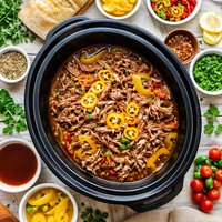 My Slow Cooker Italian Beef