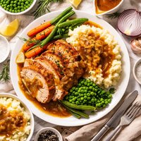 My Yummy Roast Pork with Onion Gravy