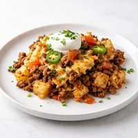 Nacho Beef and Potato Casserole