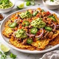 Nachos with Cheese and Guacamole