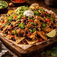 Nachos with Chicken and Black Beans