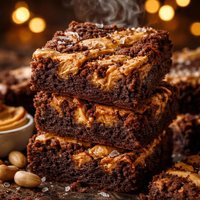 Natural Peanut Butter Swirl Brownies