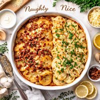 Naughty and Nice Potato Gratin