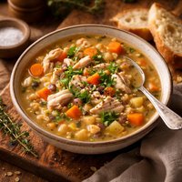Navy Bean Soup with Chicken