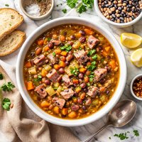 Navy Pinto Bean and Ham Soup