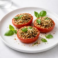 Neapolitan Baked Tomatoes with Basil Parmesan